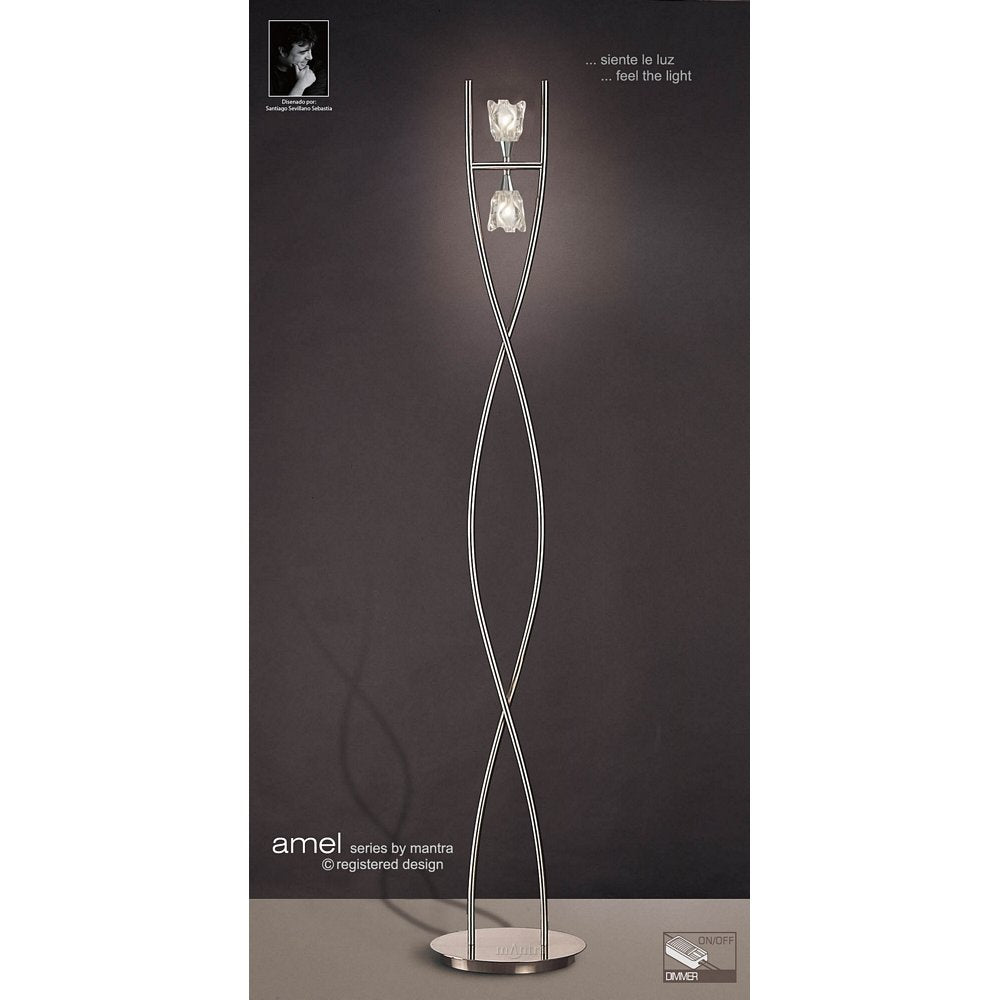 M0583 Amel Floor Lamp 2 Light G9 Polished Chrome