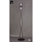 M0583BC Amel Floor Lamp 2 Light G9 Black Chrome