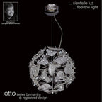 M0590 Otto Pendant 41 Light G4 Sphere Polished Chrome/Frosted Glass