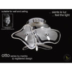 M0592 Otto Ceiling/Wall 3 Light G4 Round Polished Chrome/Frosted Glass