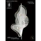 M0593 Otto Ceiling/Wall 2 Light G4 Bar Polished Chrome/Frosted Glass
