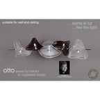 M0707 Otto Ceiling/Wall 5 Light G4 Bar Polished Chrome/Frosted Glass/Black Glass