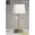 M0789AB Akira Table Lamp 1 Light E14 Antique Brass Cream Shade