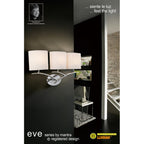 M1136 Eve Wall Lamp 3 Light E27 Polished Chrome White Oval Shades