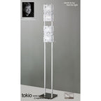 M1250 Tokio Floor Lamp 4 Light G9 Gloss White/Polished Chrome