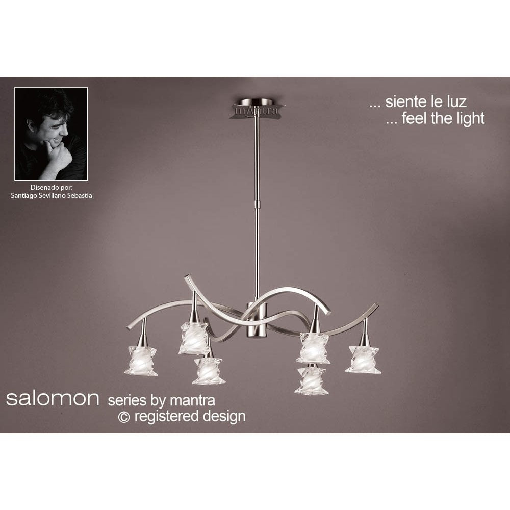 M3030 Salomon Telescopic Lamp 6 Light G9 Satin Nickel