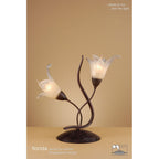 M4356 Florida Table Lamp 2 Light E14 Brown/Black Oxide