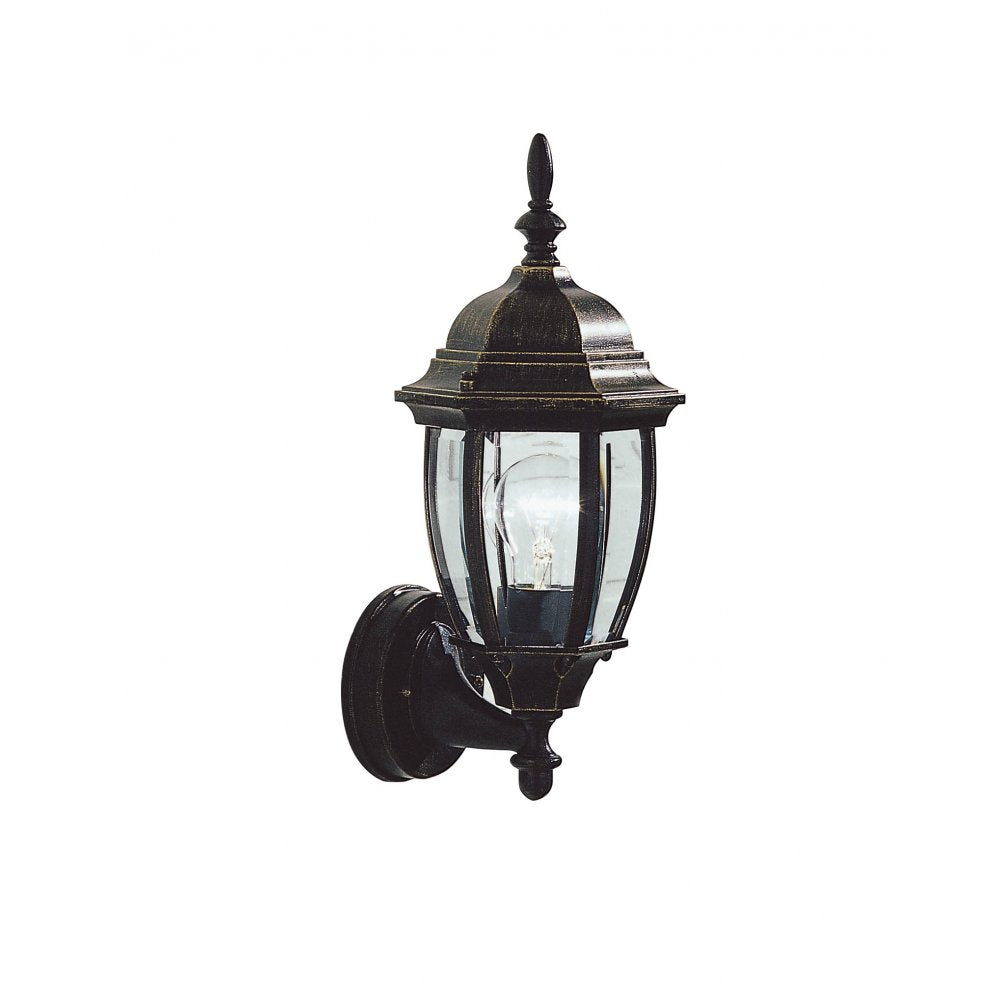 Dar HAM162235 Hambro Up Wall Bracket Black Gold