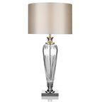 Dar HIN4208 Hinton Table Lamp Crystal With Silver Shade