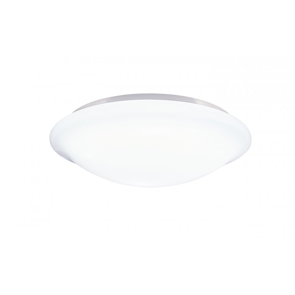 Dar SKY522 Sky Bathroom Round White Acrylic Flush Ceiling Light