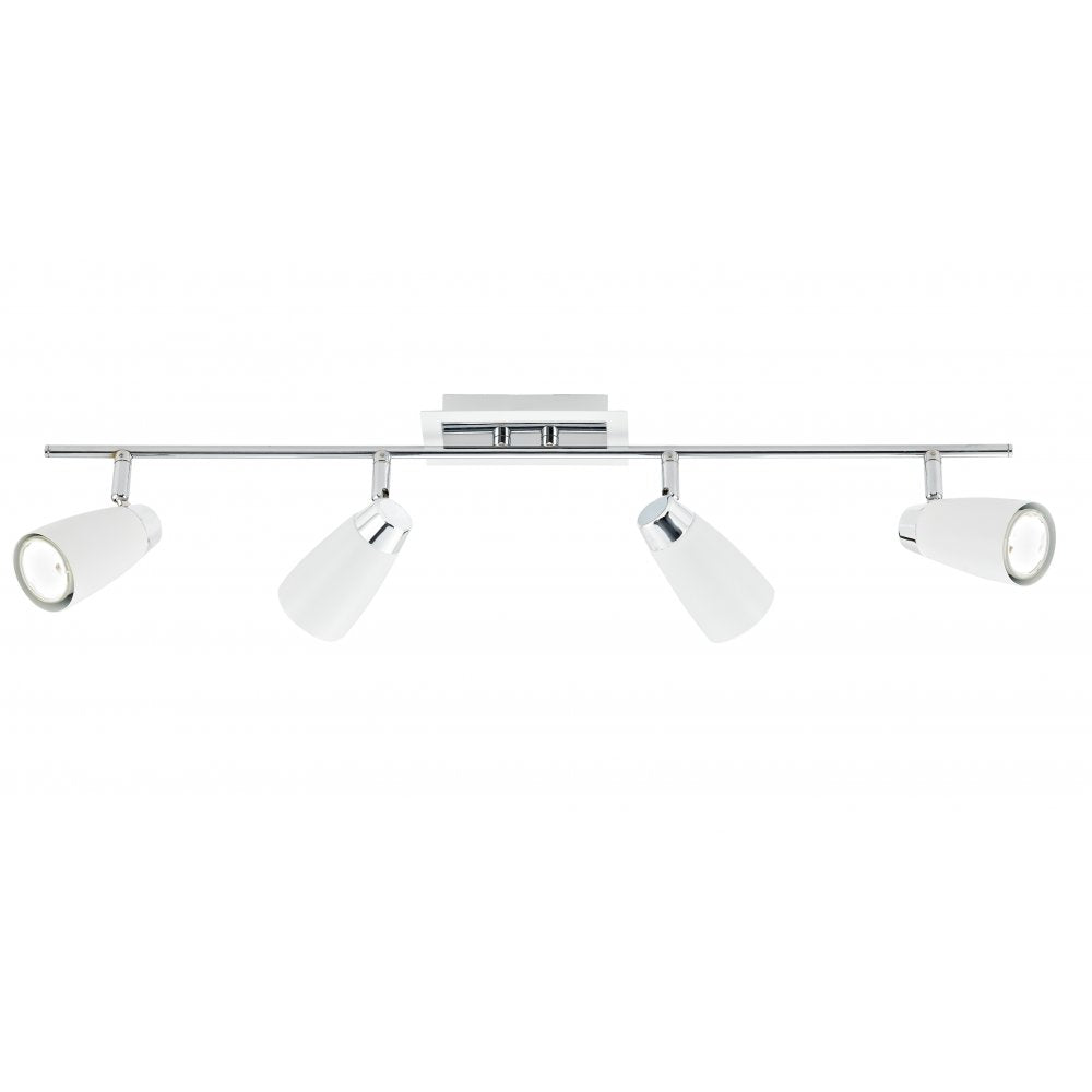 Dar LOF842 Loft 4 Lamp Bar Light White