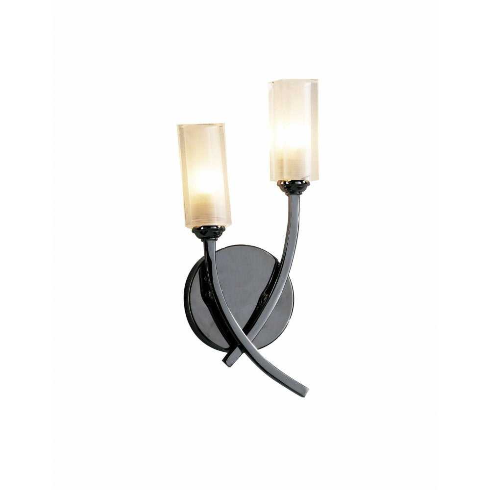 Dar MOR0967 Morgan Double Wall Bracket Black Chrome