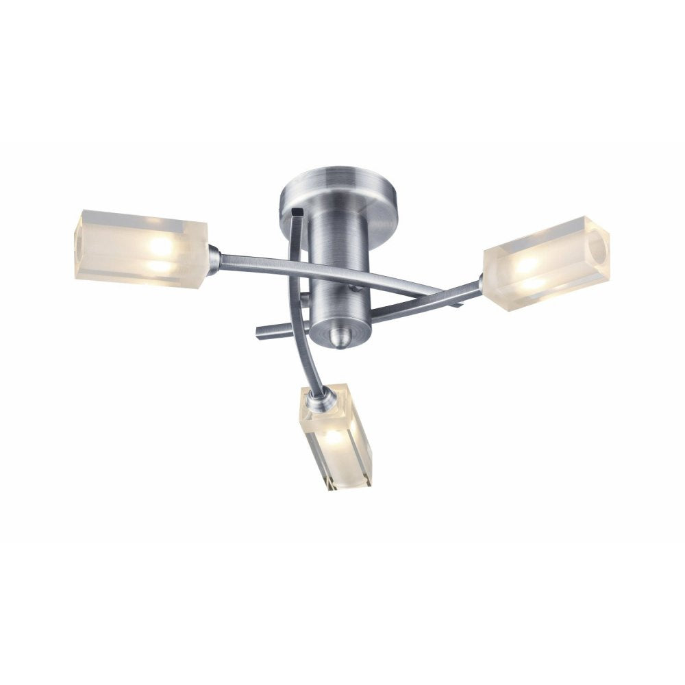 Dar MOR0346 Morgan 3 Light Semi Flush Sat Chrome