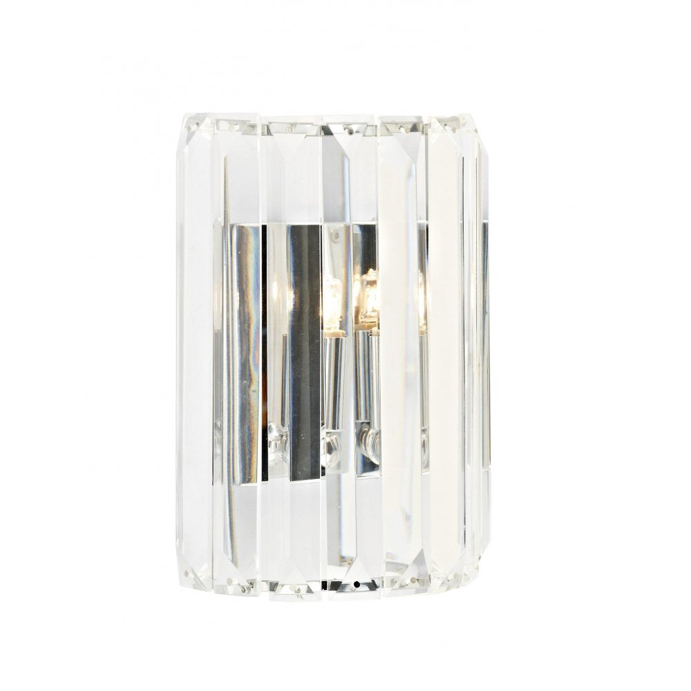 Dar SKE0750 Sketch Crystal Wall Light Polished Chrome