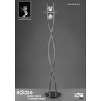 M1463 Eclipse Floor Lamp 2 Light G9 Polished Chrome