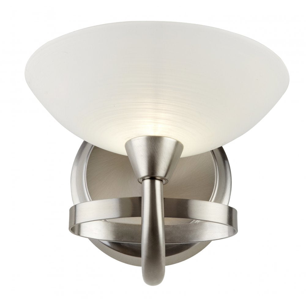 CAGNEY-1WBSC 1 Light Wall Bracket In Satin Chrome