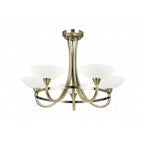 CAGNEY-5AB 5 Light Ceiling Fitting Antique Brass