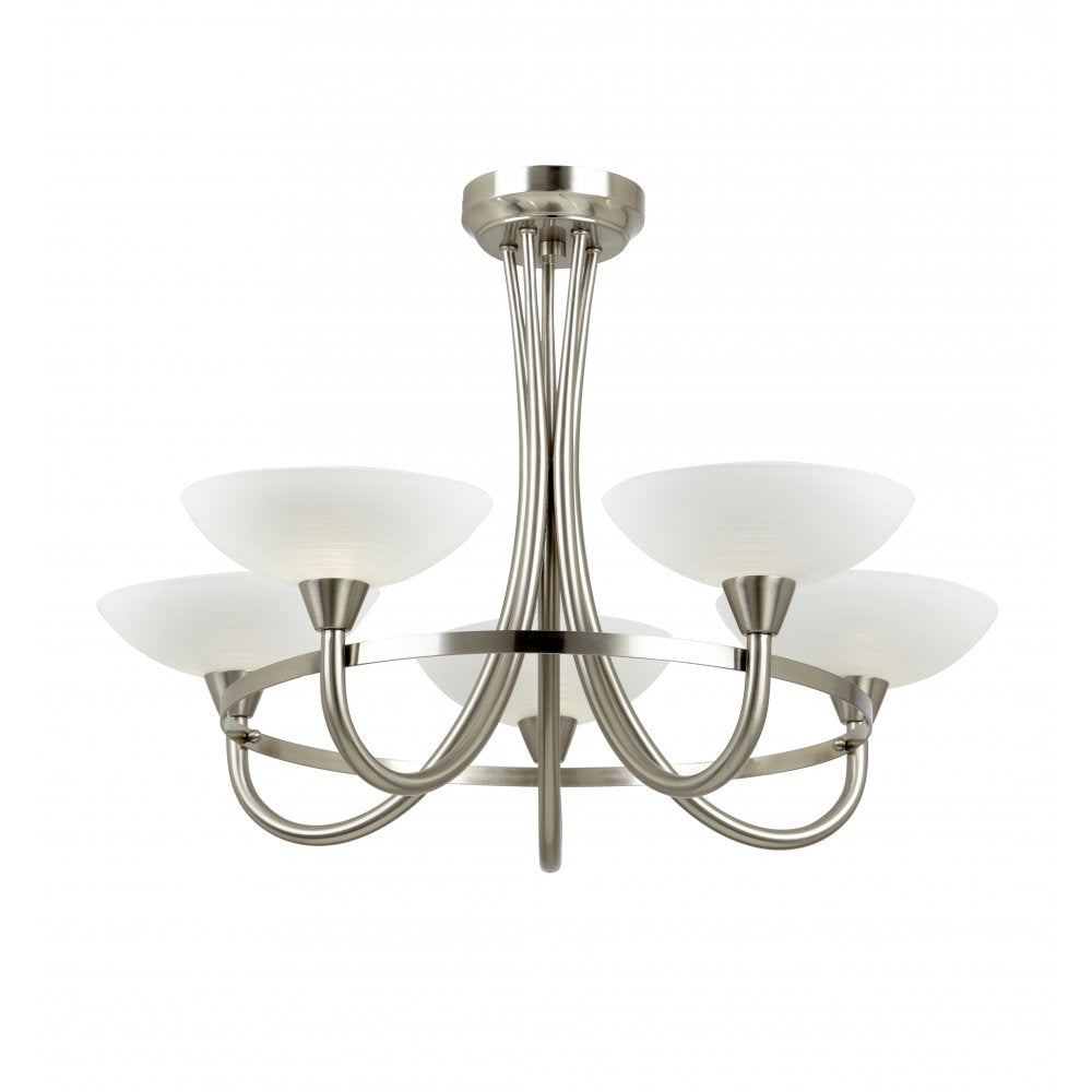 CAGNEY-5SC 5 Light Ceiling Fitting Satin Chrome
