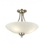 WELLES-3SC 3 Light Semi Flush Fitting Satin Chrome