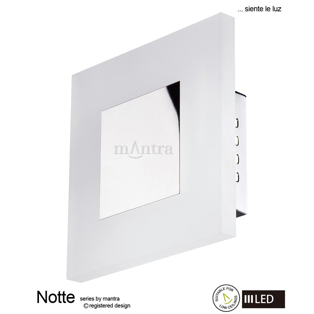 M8122 Orion Ceiling 25cm Round 8W LED White/Black