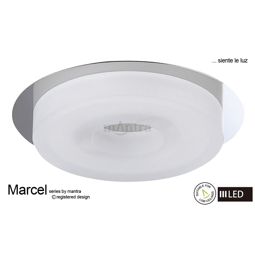 M8130 Orion Ceiling 55cm Round 24W LED Gold Leaf/Black
