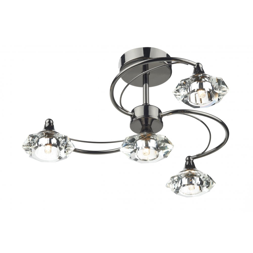 Dar LUT0467 Luther Semi Flush Crystal