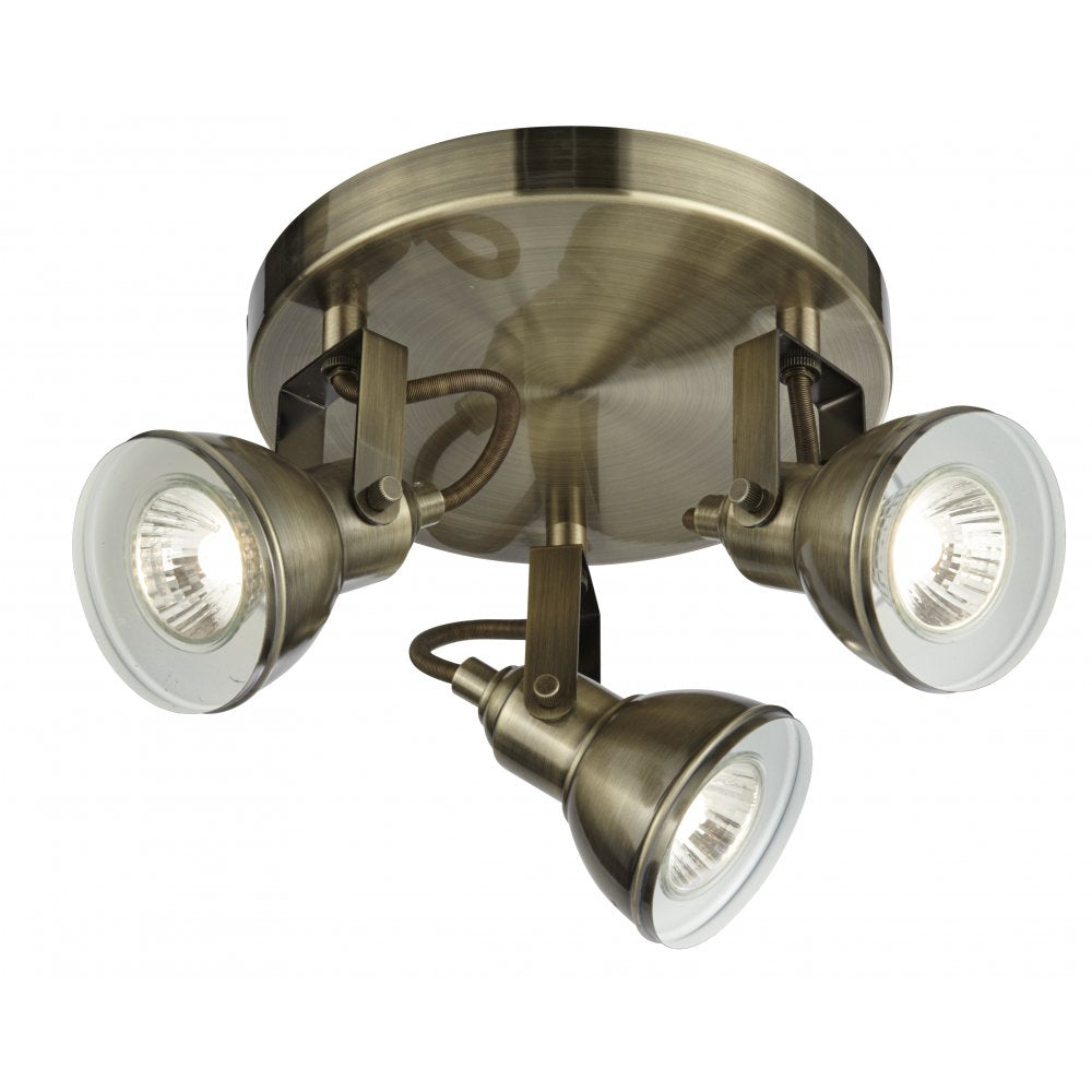 1543AB Focus - 3 Light Spotlight Disc Antique Brass