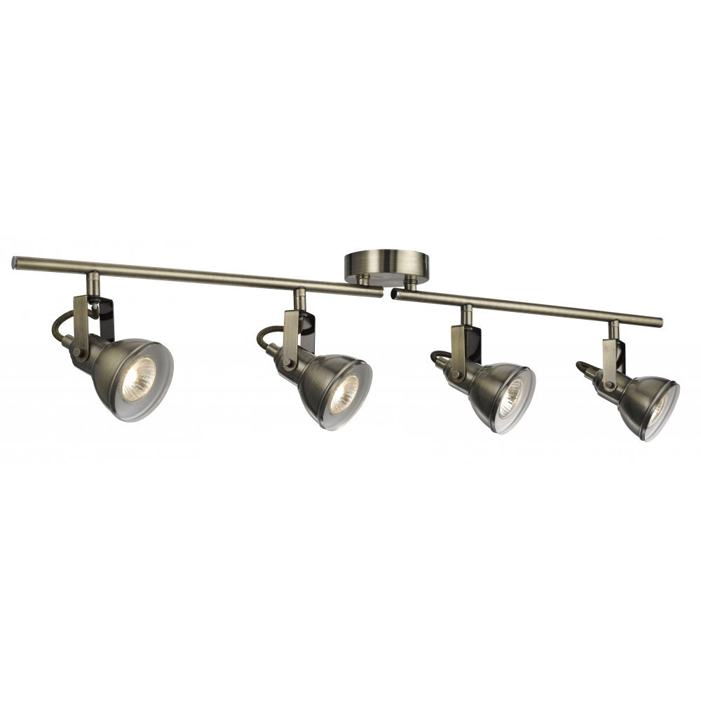 1544AB Focus - 4 Light Spotlight Split-bar Antique Brass