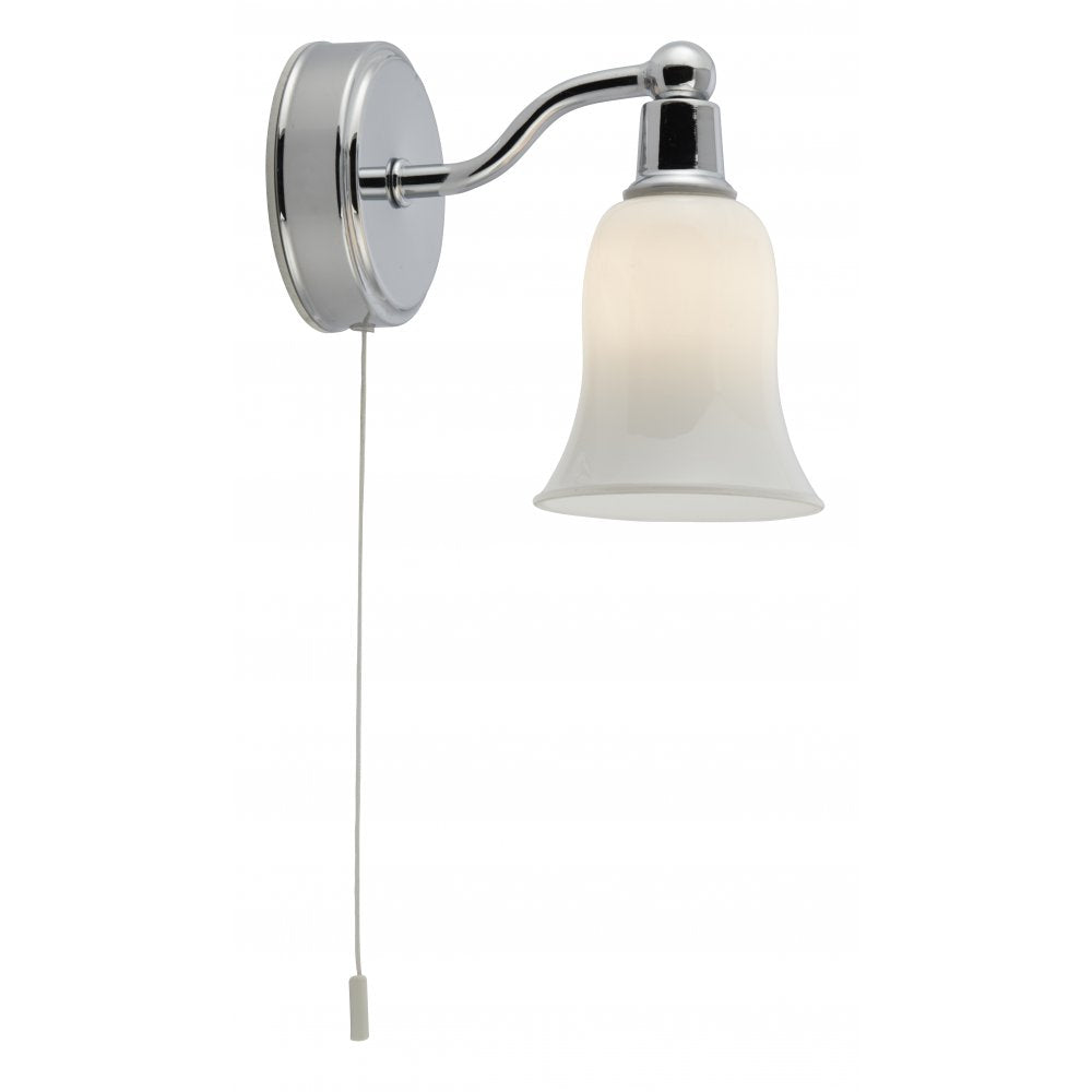 2931-1CC-LED Belvue Bathroom - Ip44 (g9 Led) 1 Light White Shade Wall Light