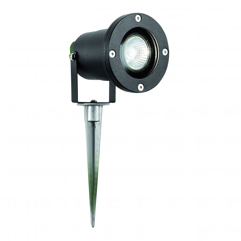 5001BK-LED Outdoor & Porch (gu10 Led) - Black Directangleional Spike Light