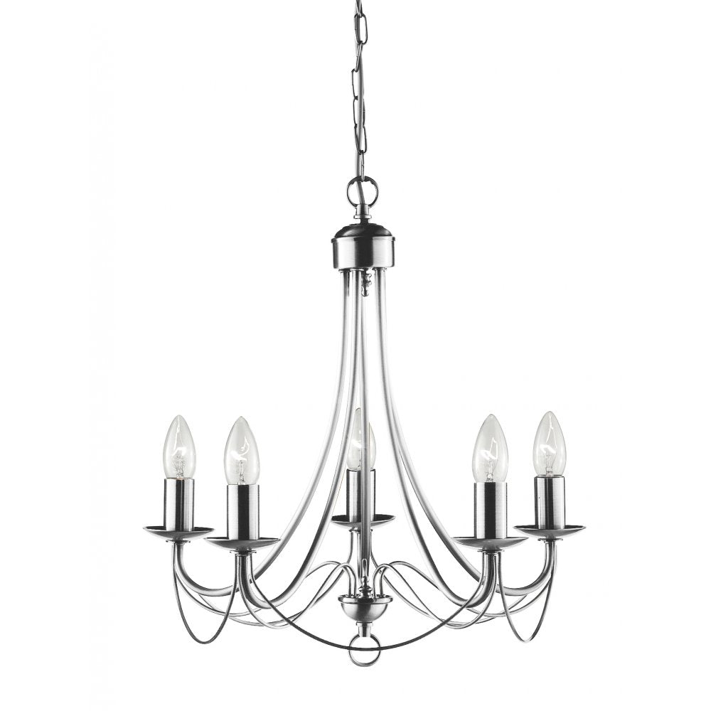 6345-5SS Maypole 5 Light Satin Silver Ceiling
