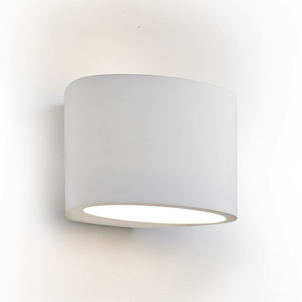 8721 Gypsum G9 Oval White Plaster Wall Light