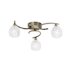 BOYER-3AB 3 Light Ceiling Fitting With Antique Brass Finish