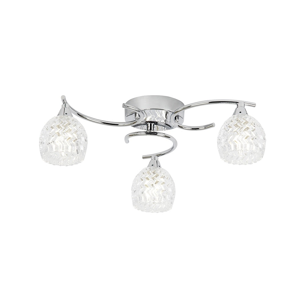 BOYER-3CH 3 Light Ceiling Fitting With Chrome Finish