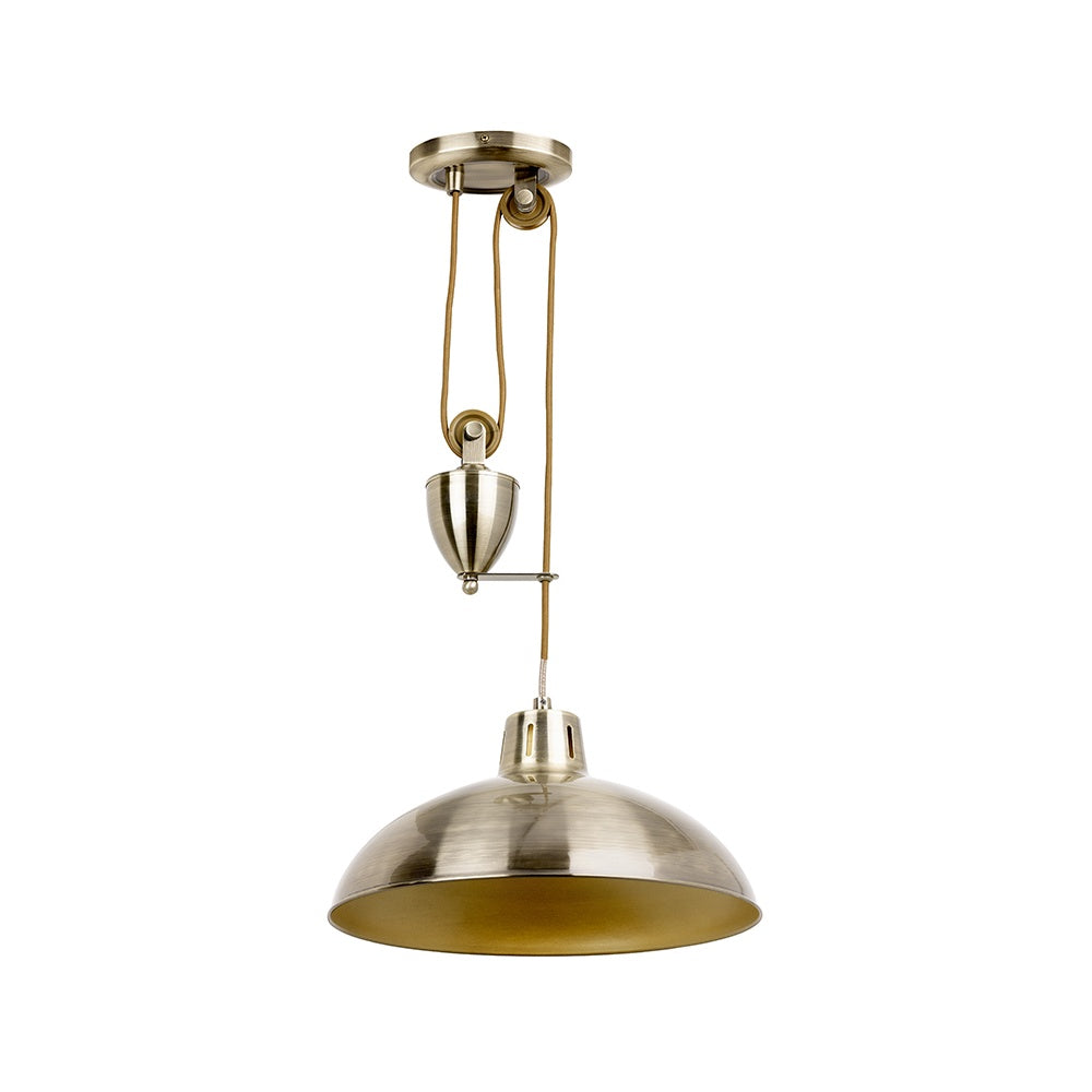 POLKA-AB Antique Brass Rise And Fall Pendant