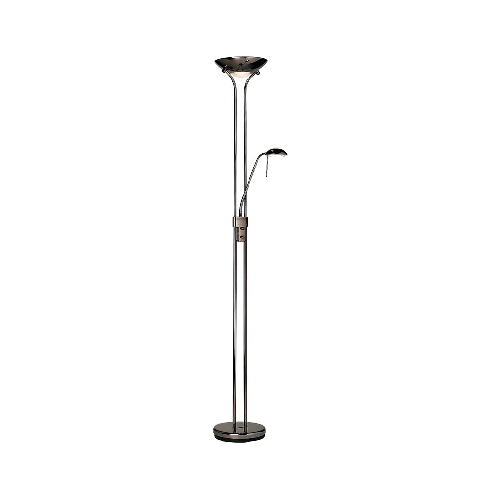 ROME-BC Mother & Child Uplighter In Black Chrome