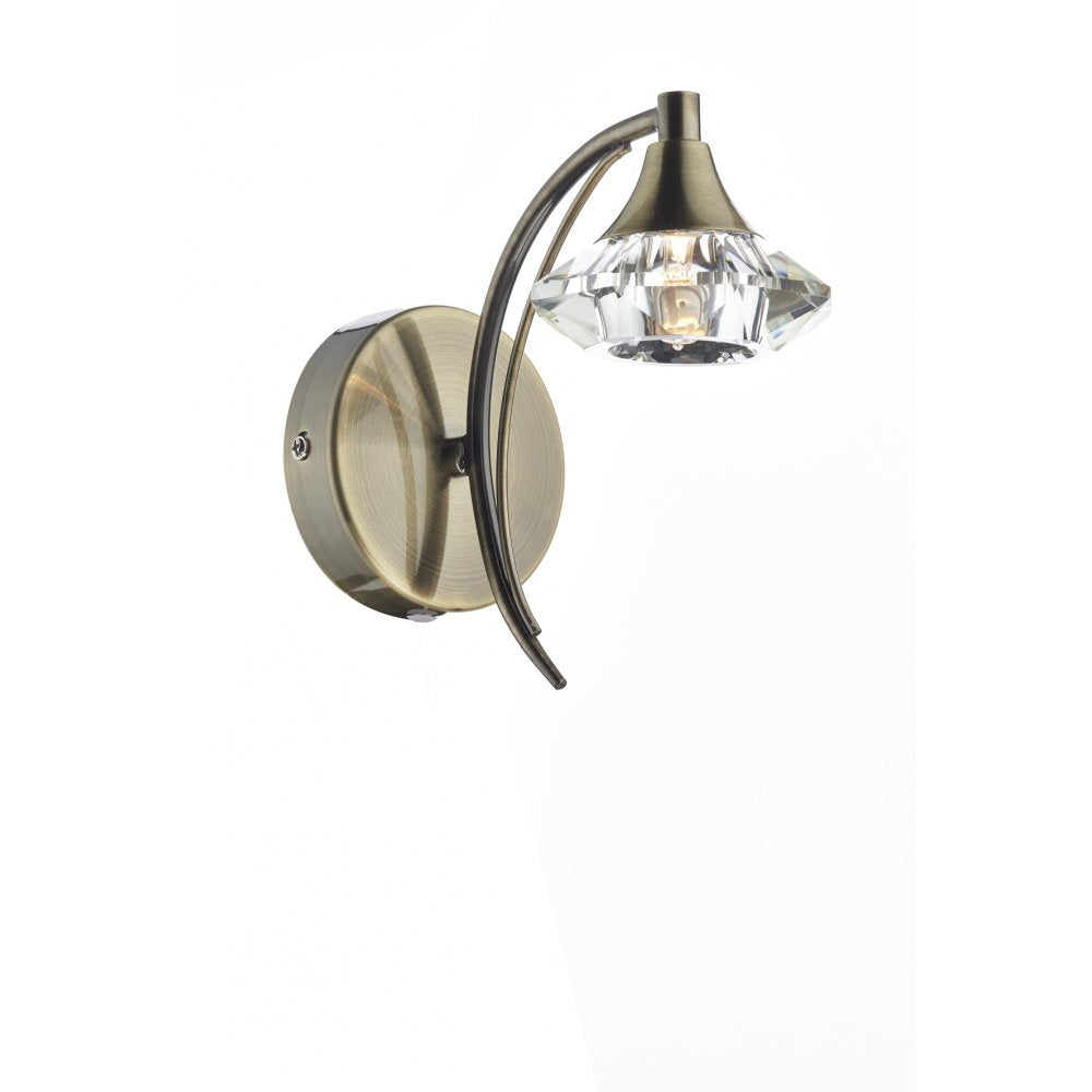 Dar LUT0775 Luther Wall Bracket Antique Brass