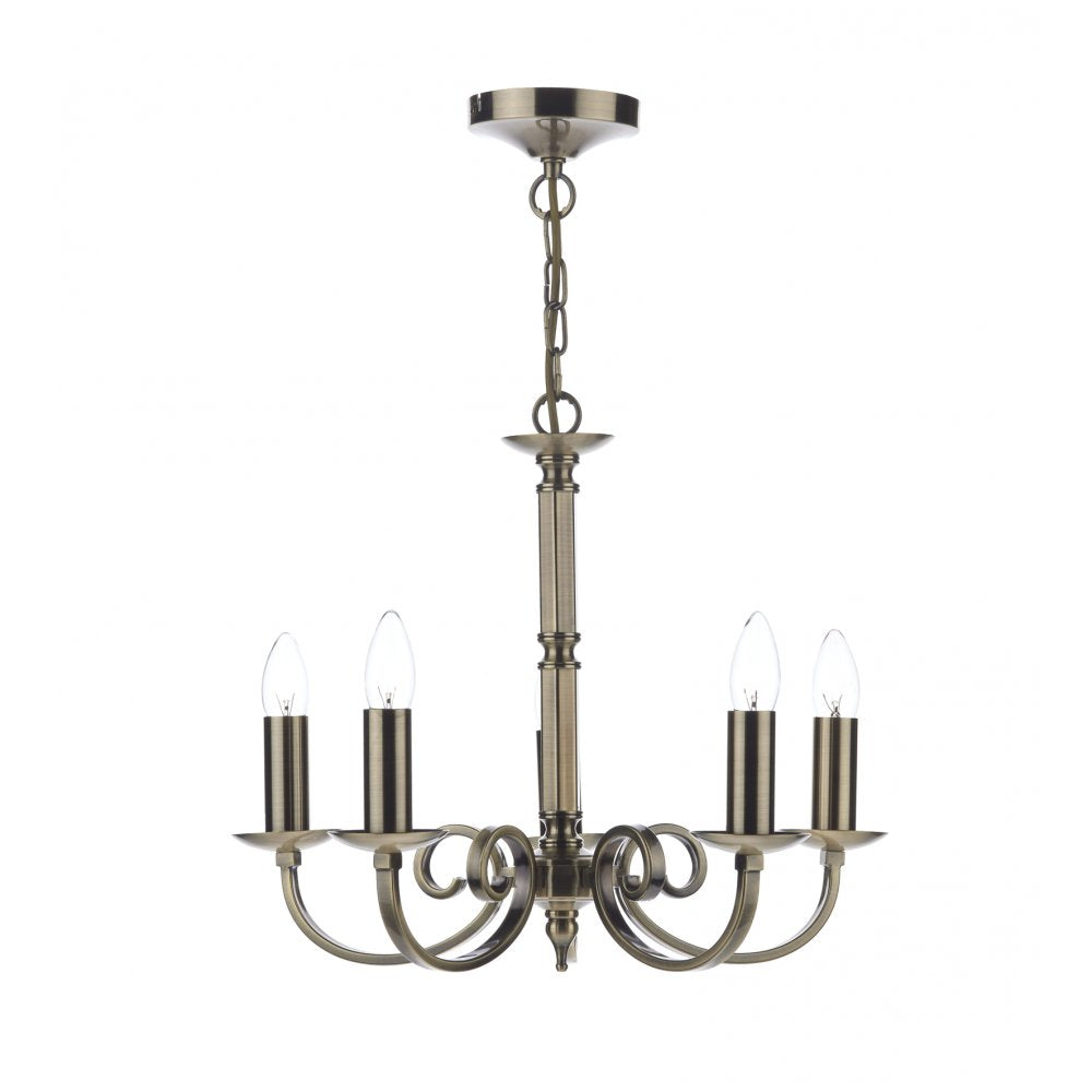 Dar MUR0575 Murray Pendant Antique Brass