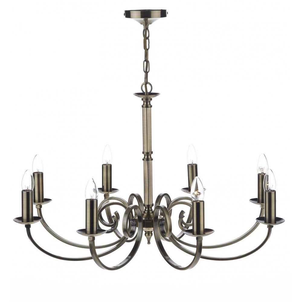 Dar MUR0875 Murray Pendant Antique Brass
