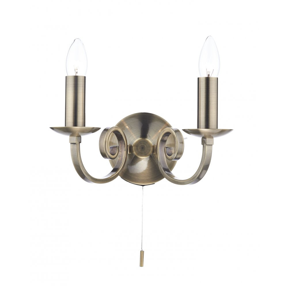 Dar MUR0975 Murray Wall Bracket Antique Brass