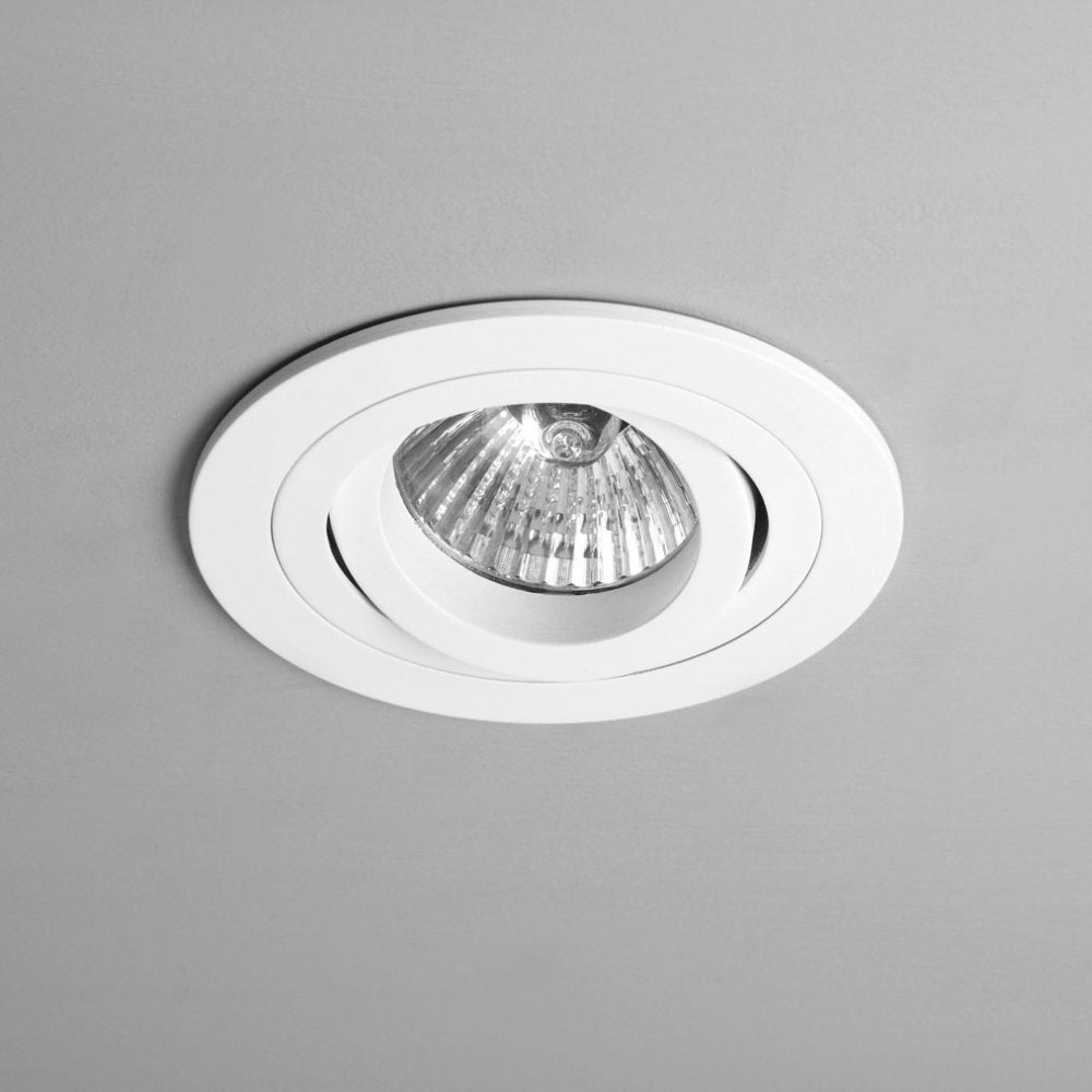 1240028 Taro Round Adjustable Fire-Rated Downlight/Recessed Spot Light Matt White