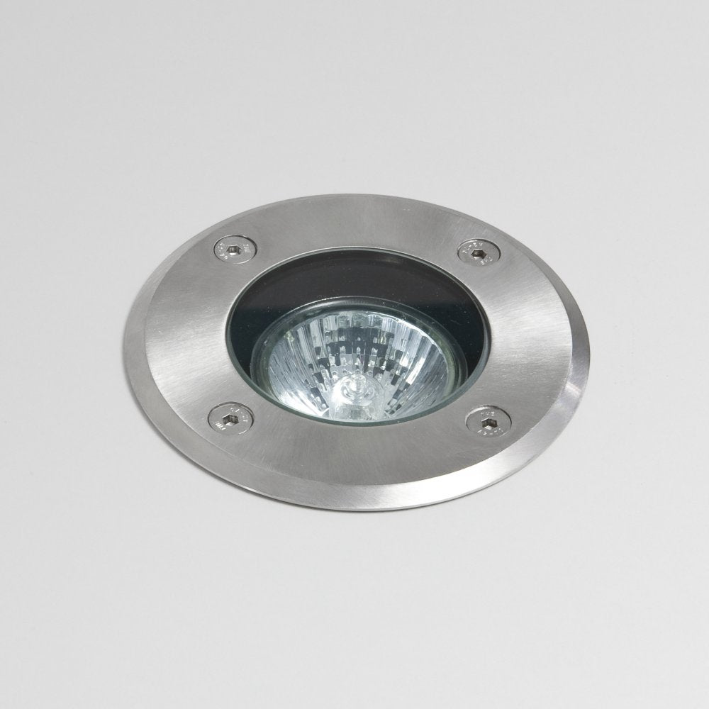 1312001 Gramos Round Outdoor Ground Light Brushed Stainless Steel