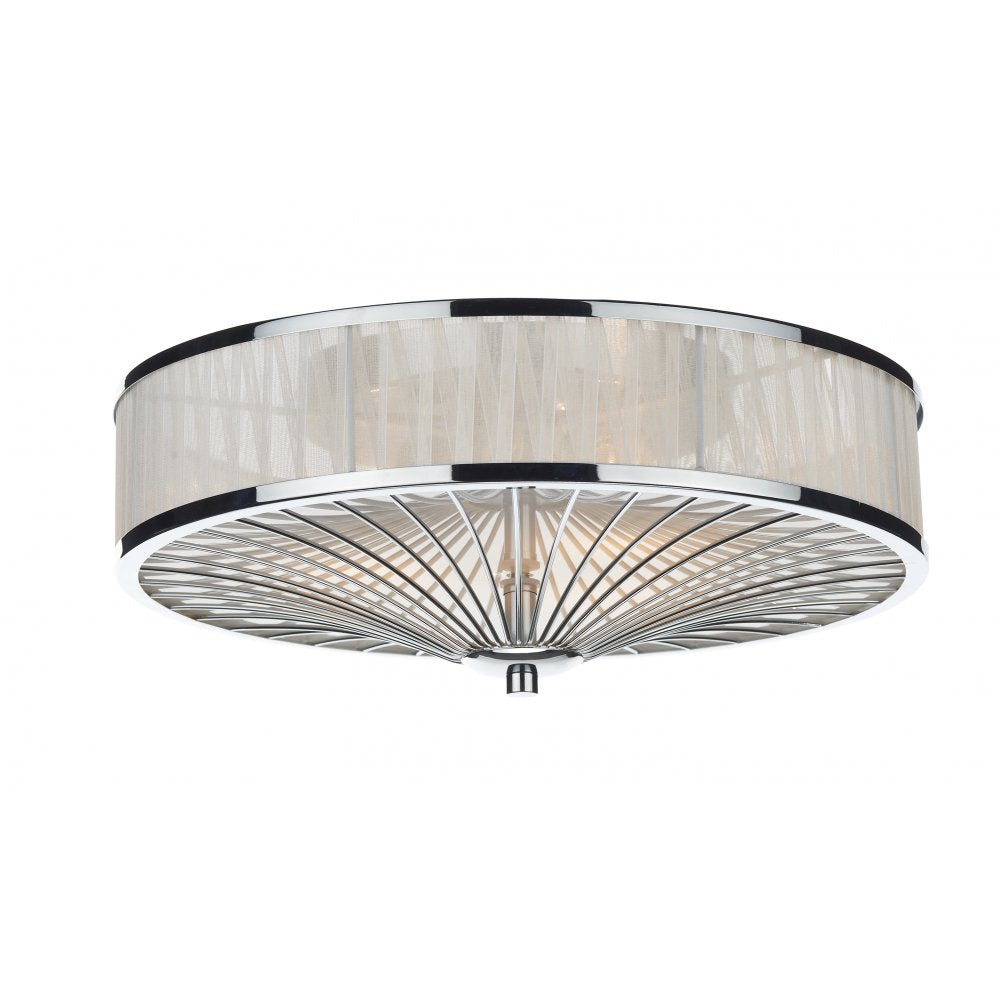 Dar OSL5050 Oslo 3 Light Flush Polished Chrome