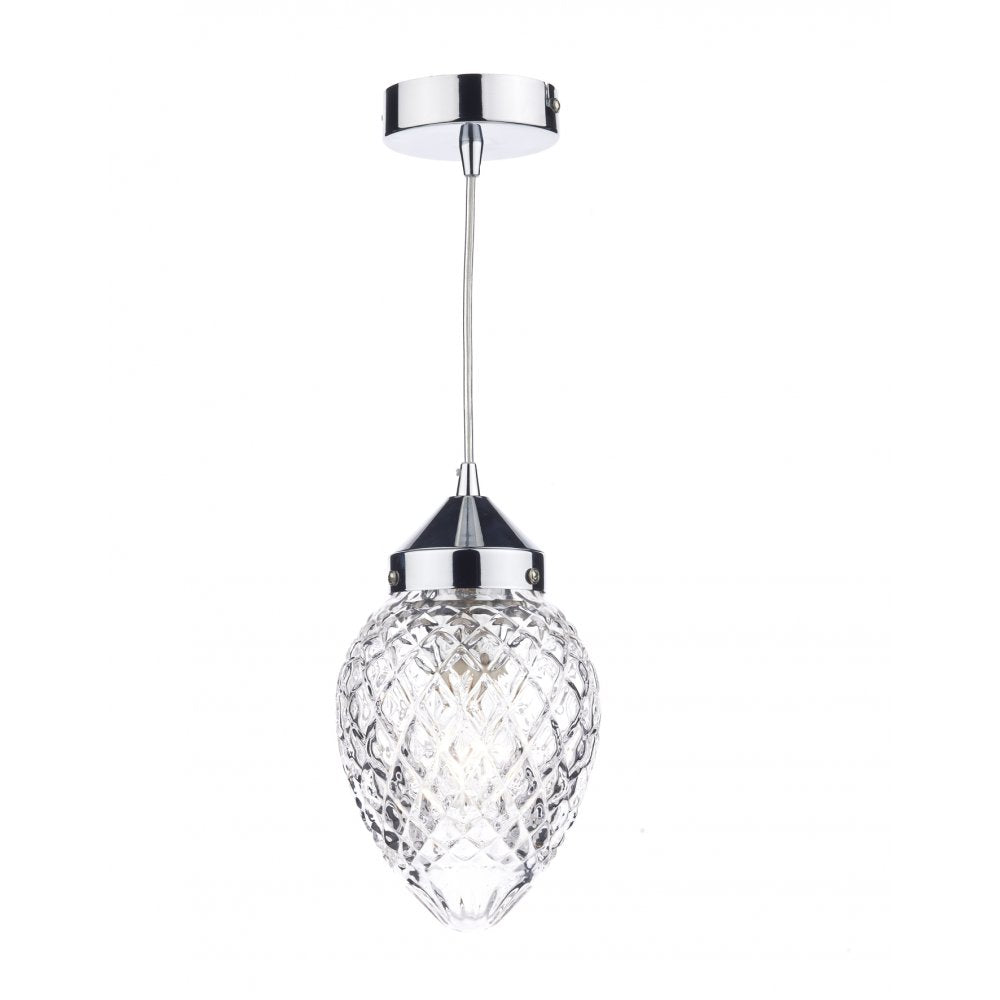 Dar AGA0150 Agatha Pendant Polished Chrome