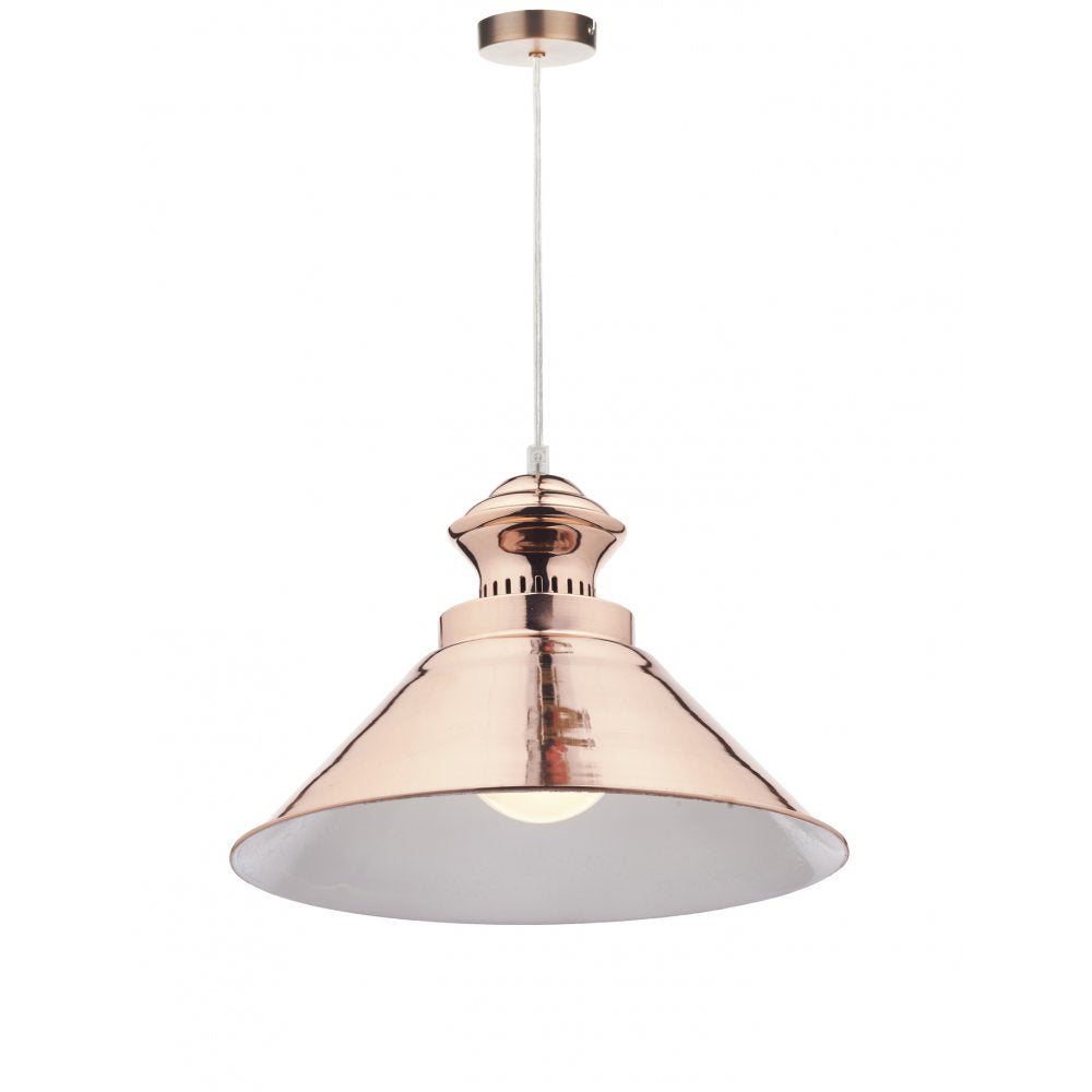 Dar DAU0164 Dauphine 1 Light Pendant Copper (SD)