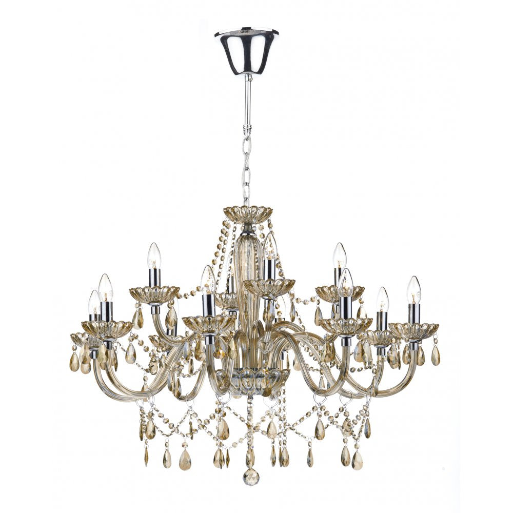 Dar RAP1206 Raphael Chandelier Champagne Crystal