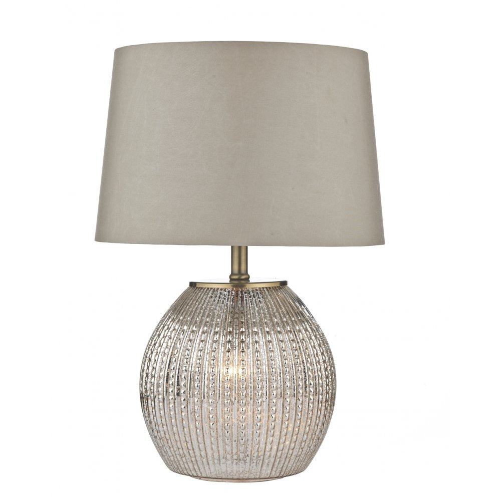 Dar SON4232 Sonia Table Lamp Antique Silver