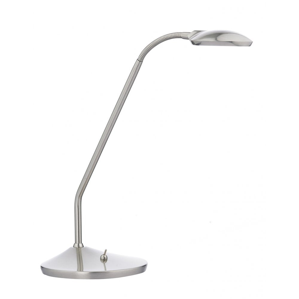 Dar WEL4046 Wellington Table Lamp Satin Chrome LED