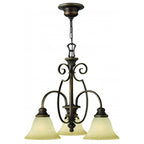 HK-CELLO3 Cello 3 Light Chandelier Antique Bronze