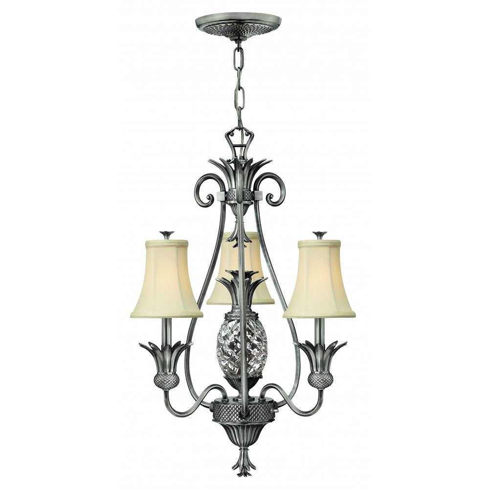 HK/PLANT3 PL Plantation Chandelier Antique Nickel